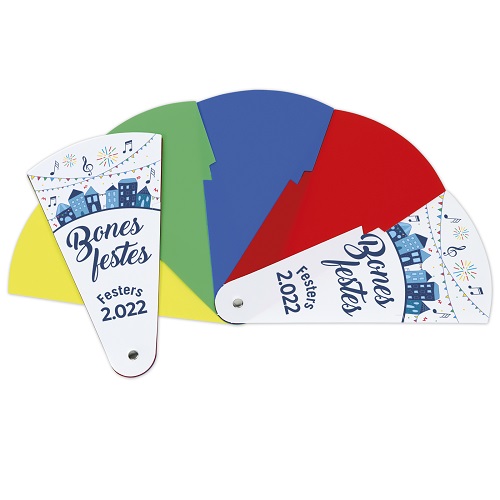 Abanico plegable de polipropileno 0,5mm personalizado